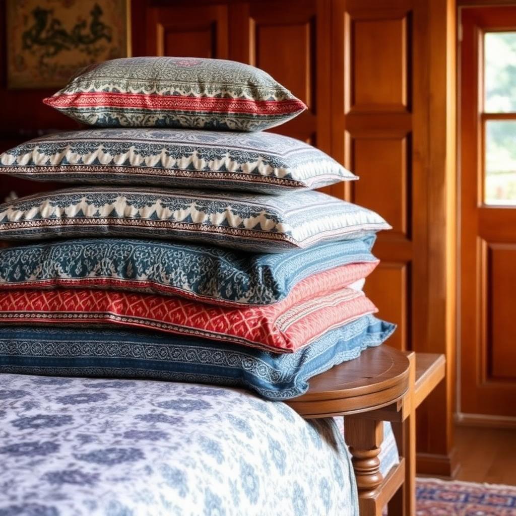 Traditional Indian home furnishings and block printed bedsheets