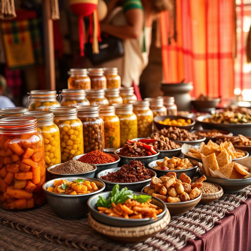 Regional Indian pickles, spices and traditional snacks
